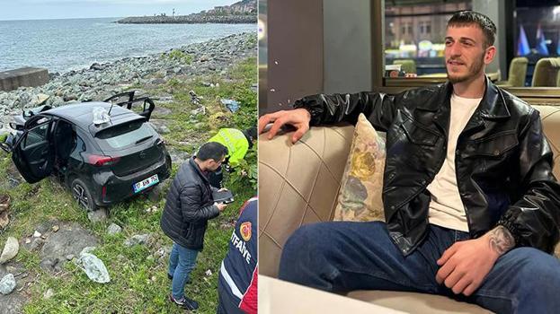 Karadeniz Sahil Yolu'nda otomobilin deniz kenarına uçtuğu kazada 1 kişi hayatını kaybetti