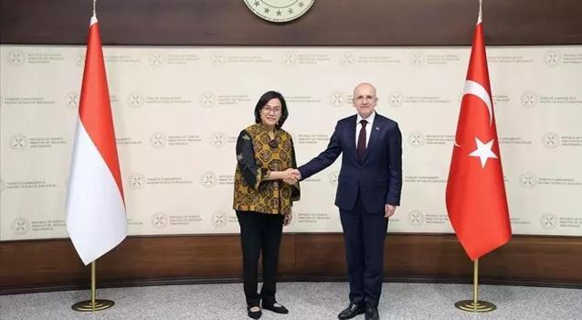 Bakan Şimşek Endonezya Maliye Bakanı ile görüştü