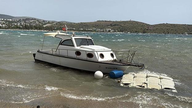 MGM uyarısı sonrası Bodrum'da fırtına: 10 tekne karaya oturdu