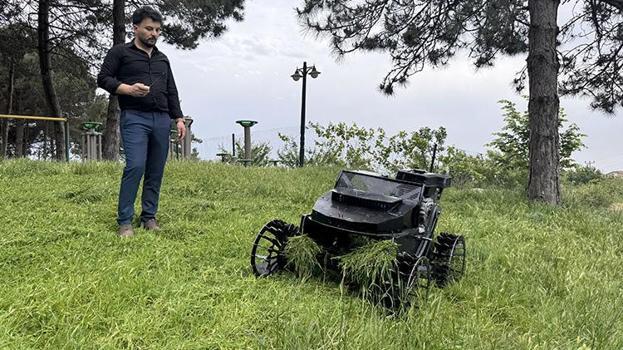 Zonguldak'ta uzaktan kumandalı tırpan makinesi icat edildi