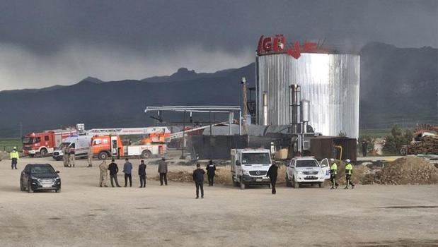 Erzurum Pasinler ilçesinde asfalt tesislerinde patlama meydana geldi