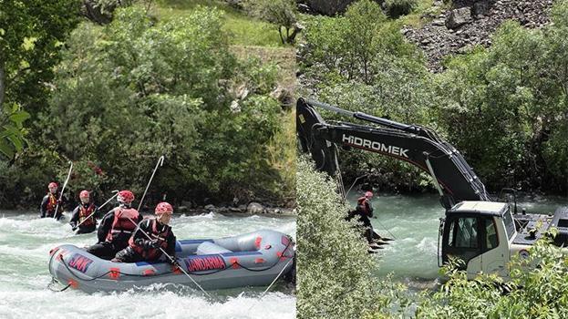 Hakkari'de dereye düşerek kaybolan genci arama çalışmaları 10'uncu gününde devam etti