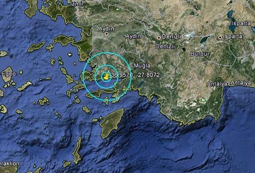 Muğla'da 5.8 büyüklüğünde deprem