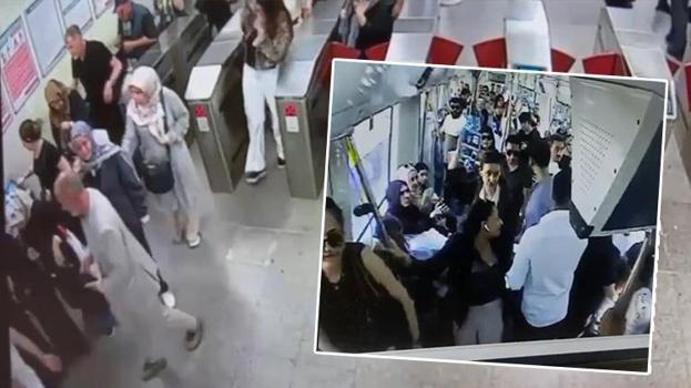 Marmaray'daki kavganın yeni görüntüleri ortaya çıktı! Darpedilen vatandaşın tartıştığı kadının ifadesi ortaya çıktı