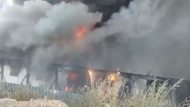 Bodrum'da korkutan yangın! 30'a yakın konteyner zarar gördü