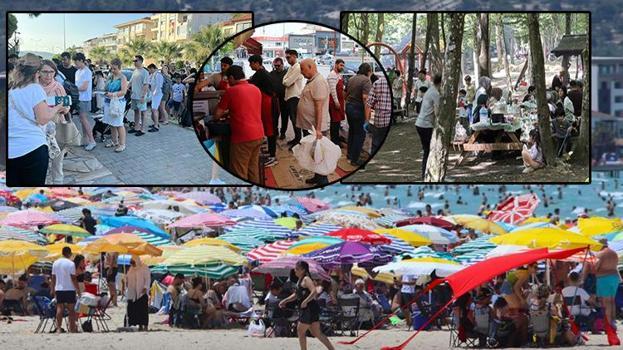 Türkiye'den bayram manzaraları! Sahiller doldu taştı, kasaplarda sıra oluştu