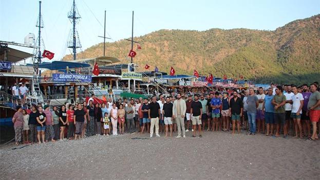 Antalya'da teknecilerden kornalı eylem! 'Artık savaşmayalım'