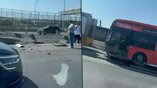 Haliç Köprüsü'nde metrobüs kazası: Ekipler sevk edildi