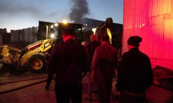 Kütahya'da tahta palet üretimi yapan atölyede korkutan yangın