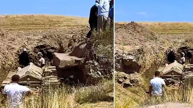 Jandarma burada 7/24 nöbet tutuyor! Tarlayı kazarak buldukları hazineyi bırakıp kaçtılar