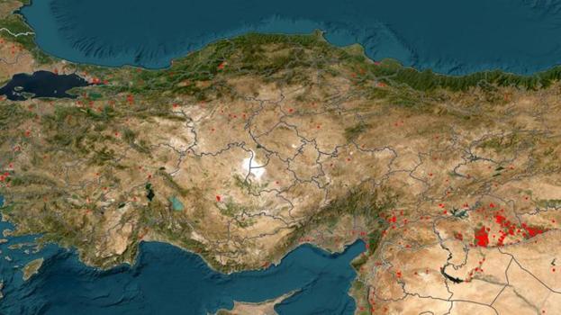 NASA'nın haritasında görüntülendi! Saatler önce başladı, Türkiye'de bir şehre daha sıçradı, alarm verildi