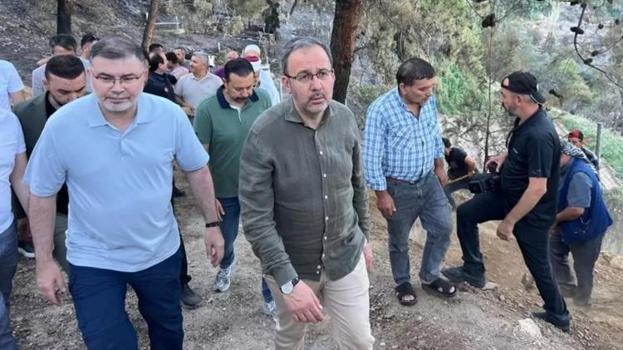 AK Parti İzmir Milletvekili Kasapoğlu, yangın bölgesinde incelemelerde bulundu