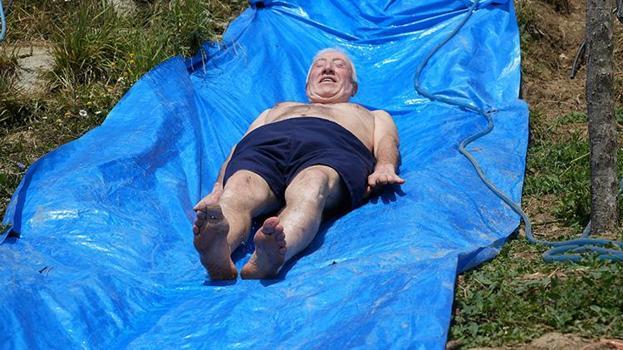 Kastamonulu dede torunu için aquapark yaptı! 'Ergün'ün kafası gitmiş diyorlardı'