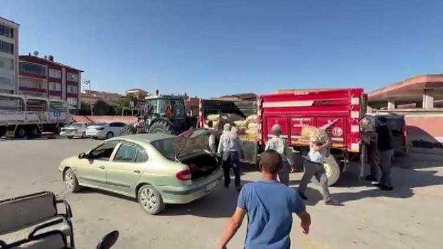 İlk hasatta resmen bereket yağdı! Amasya'da tam 8 ton ürün ücretsiz dağıtıldı