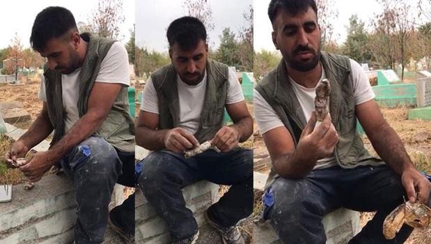 Mezarda gördüğü karşısında dili tutuldu! Son dönemlerde çok fazla rastlanıyor