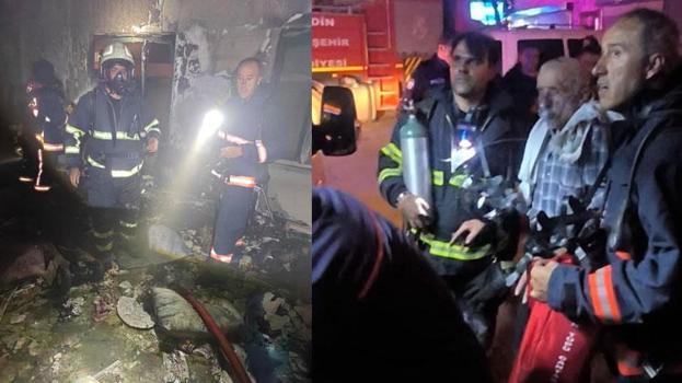 Mardin Kızıltepe'de 8 katlı apartmanda yangın; 2 kişi dumandan etkilendi