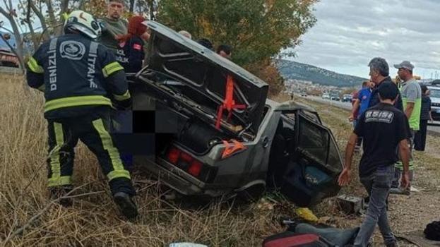 Denizli’de hurdaya dönen araçtan yaralı kurtuldu