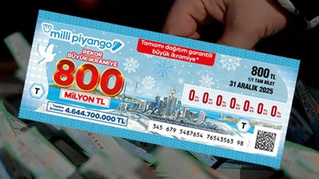 Yılbaşında tamamı dağıtım garantili rekor büyük ikramiye tam 800 milyon TL!