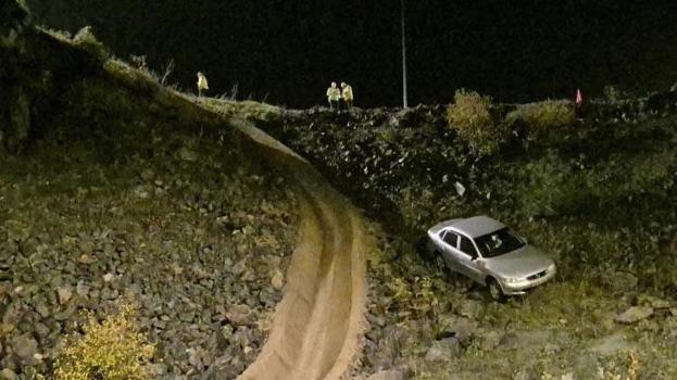 Bartın'da otomobil viyadükten uçtu: 1 yaralı