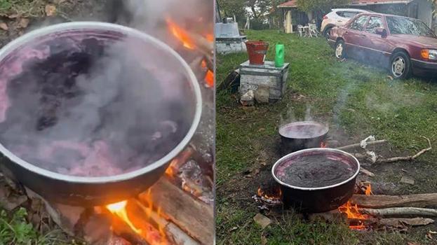 Köylerde kazanlar kaynıyor! Kışlık pekmez mesaisi başladı