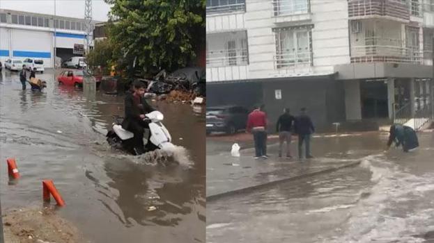 Batman’da sağanak etkili oldu cadde ve sokaklar suyla doldu