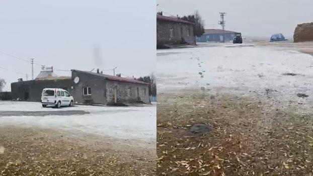 Kars'ta ilk kar yağdı! Her yer beyaza büründü