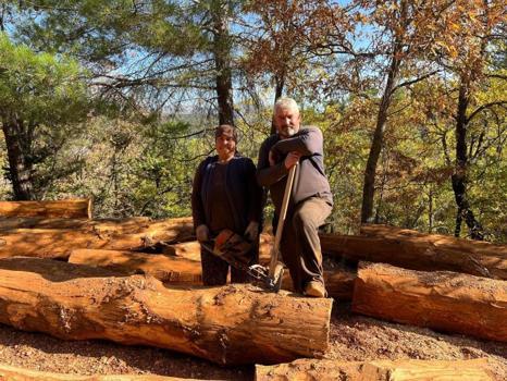 35 yıldır ormanlarda damgalanan ağaçları kesiyorlar! Karı-kocanın zorlu emekleri