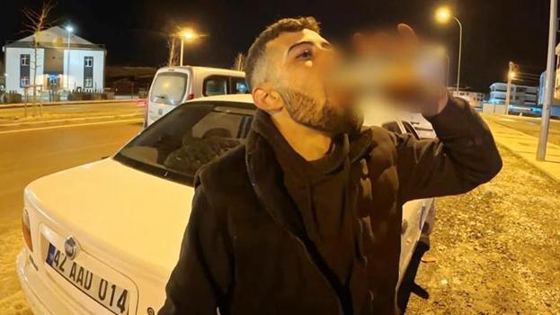 Alkollü sürücü ehliyeti kaptırdı içmeye devam etti: 'Vallahi on numara içtim!' O anlar kamerada