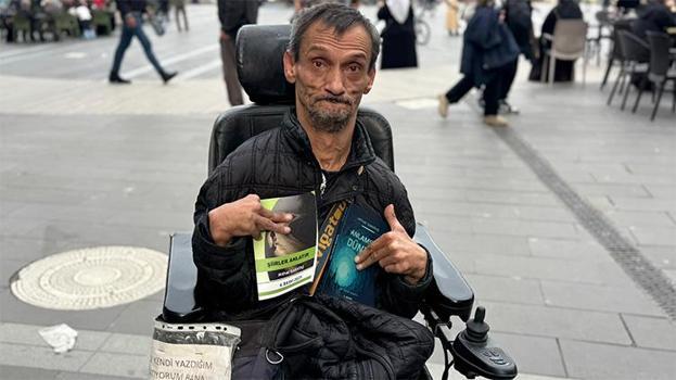 Yüzde 90 bedensel engelli Mithat Karataş tek eliyle 3 kitap yazdı