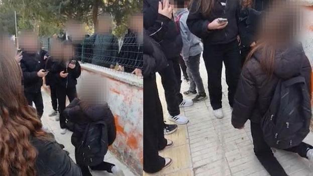 Ortaokul öğrencisi, akranlarına dehşeti yaşattı: Diz çöktürüp zorla özür dilettiler