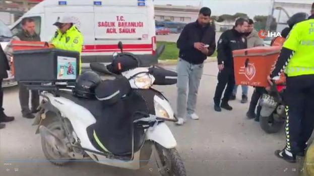 Sinop'ta hatalı sollama yapan motosiklet, araca çarptı 1 kişi yaralandı