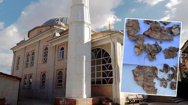 Kütahya'da caminin duvar oyuğundan çıkarılan kağıt parçaları birleştirildi! Ortaya çıkan Mekke manzarası şaşkına çevirdi