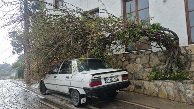 Fırtına Bodrum’da günlük yaşamı olumsuz etkiledi