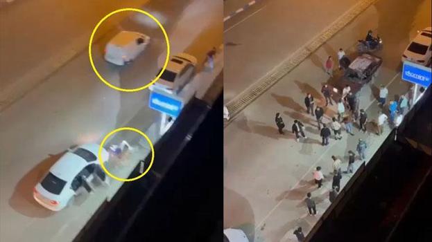 Toprakkale’de 2 kişinin yaralandığı silahlı kavga, kamerada