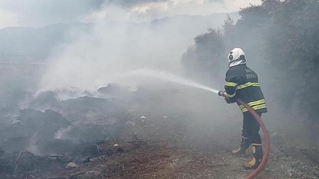 Hatay Hassa'da zeytinlik yangını çıktı
