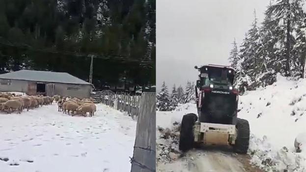 Kar kalınlığı 1 metreye ulaştı, mahsur kalan vatandaş kurtarıldı