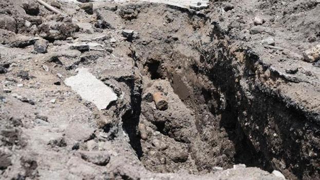 Erzurum'da kanalizasyon hattı kazısında ortaya çıkanlar panik yarattı
