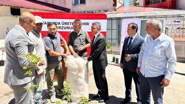 Erzurum'da bin adet meyve fidanı ve sera desteği ücretsiz dağıtıldı!