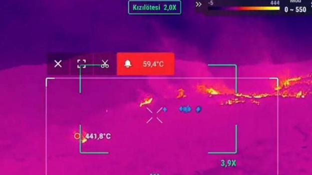 Orman yangınında alevlerin kalbinde sıcaklık 441 dereceye ulaştı