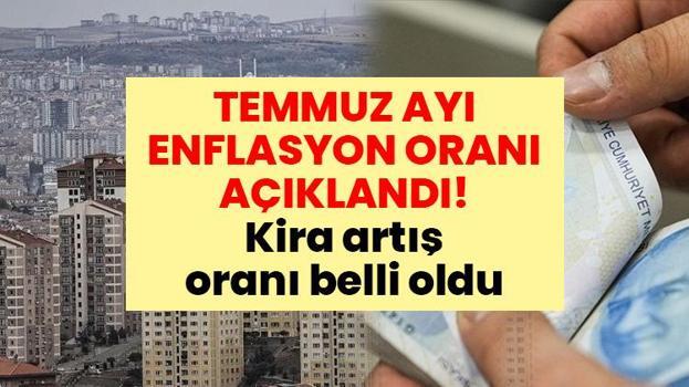 SON DAKİKA: TEMMUZ AYI ENFLASYON ORANI AÇIKLANDI! Enflasyon yüzde kaç oldu? Ağustos ayı kira artış oranı belli oldu