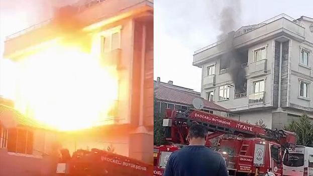 4 katlı binada yangın çıktı, mutfakta doğalgaz bomba gibi patladı