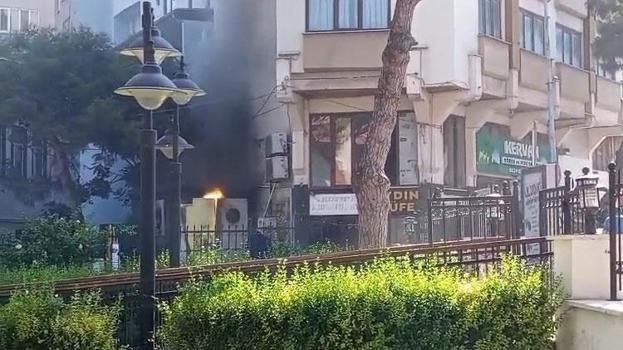 Elektrik trafosu patladı herkesin yüreği ağzına geldi