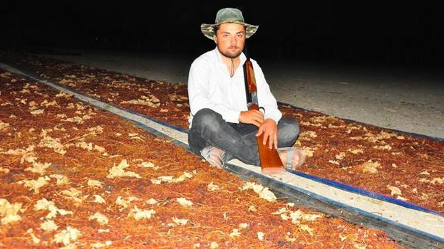 Hasat sonrası zorlu bekleyiş! Binlerce liralık emek için sabaha kadar nöbet tutuyorlar!