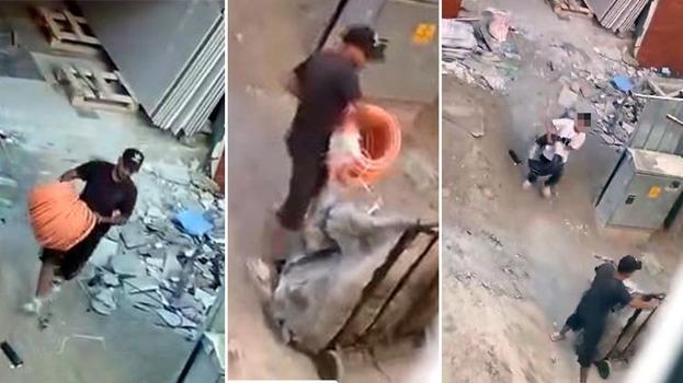 Avcılar’da aile sağlığı merkezi inşaatından kablo hırsızlığı! O anlar kamerada