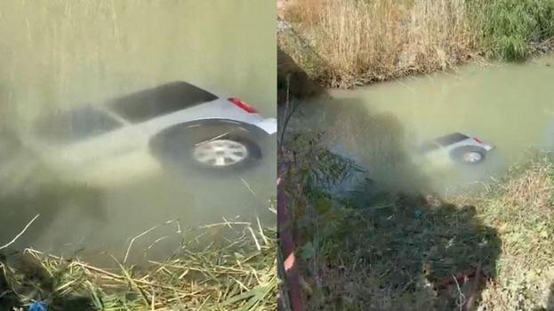 Çaya uçan hafif ticari araçta bir kişi hayatını kaybetti sürücü ise yaralandı