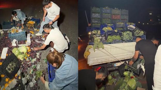 'İnsanlık' yere düşmedi! Esnafının imdadına vatandaşlar ile sürücüler yetişti