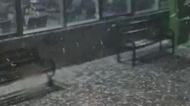 Yozgat'ta dolu ve gök gürültülü sağanak yağış etkili oldu
