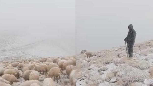 Sıcaklık eksiye düştü, kar bir anda bastırdı!