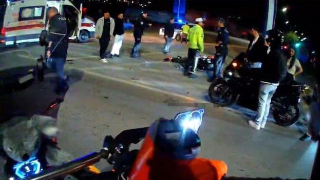 Kontrolden çıkan motosikletin devrildiği kazada sürücü yaralandı
