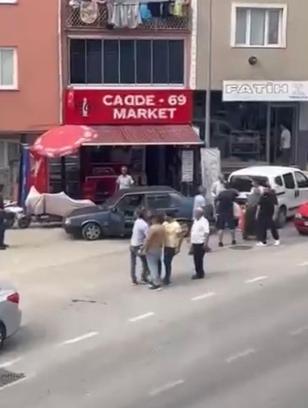 Bursa'da, park yeri kavgası kamerada